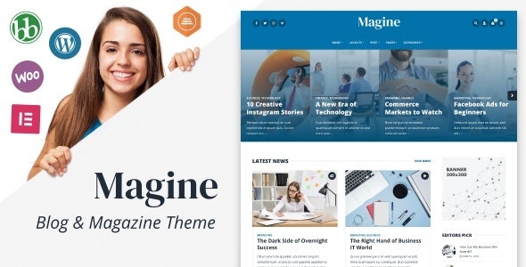 Download Magine - Business Blog WordPress Theme