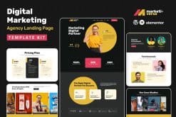 Marketiverse - Digital Marketing Services Landing Page Elementor Template Kit