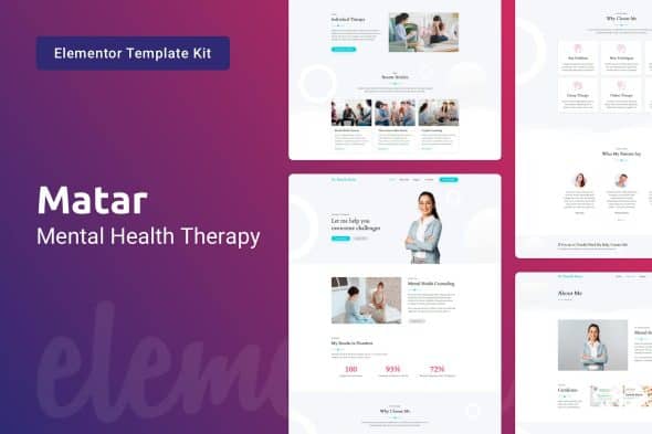 Matar — Mental Health Therapy Elementor Template Kit