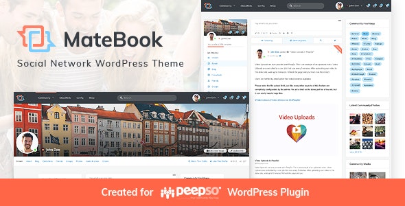 Download Matebook - Social Network WordPress Theme
