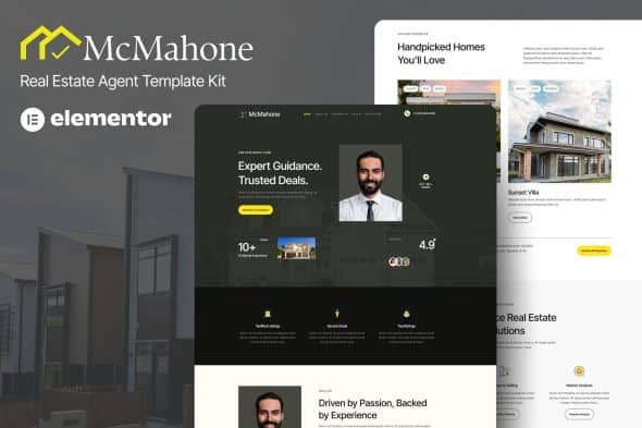 McMahone – Real Estate Agent Elementor Template Kit