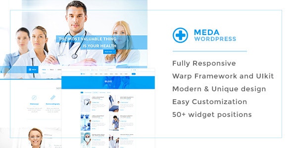 Download Meda — Health and Medical Responsive WordPress Theme For Hospitals