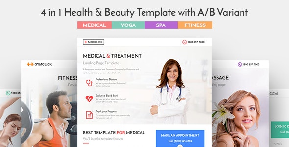 Download Mediclick - Medical Landing Page WordPress Theme