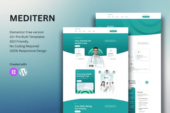 Download Meditern – Medical Elementor Template Kit