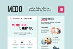 MEDO - Medical Delivery Startup Elementor Template Kit