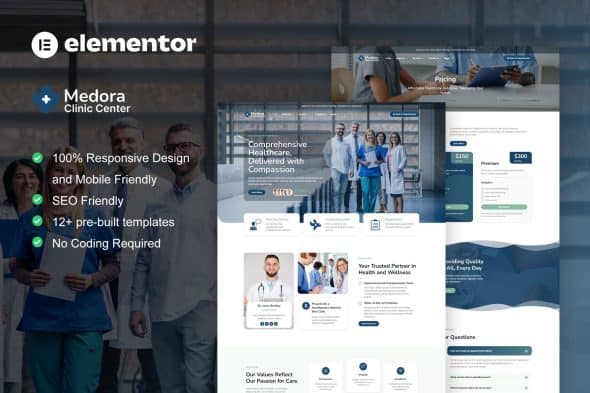 Medora - Medical Clinic Services Elementor Template Kit