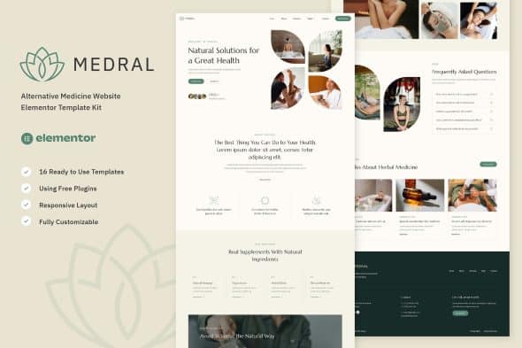 Medral - Alternative Medicine Website Elementor Template Kit