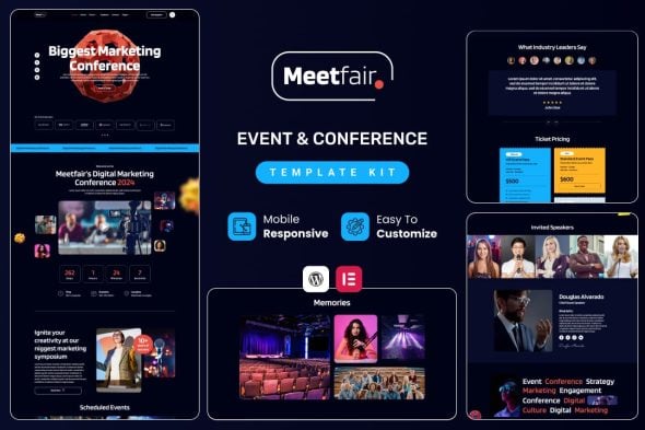 Meetfair - Event & Conference Elementor Template Kit