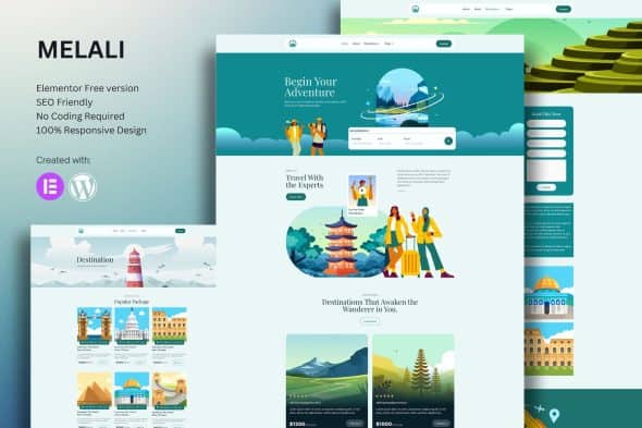 Melali - Tour & Travel Agency Elementor Template Kit