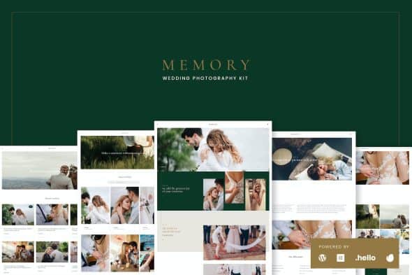 Memory - Wedding Photography Elementor Template Kits