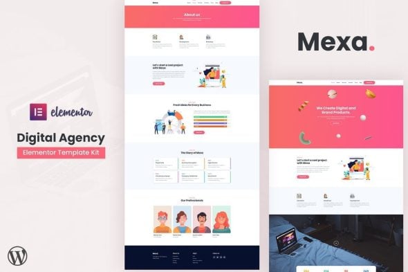 Mexa - Digital Agency Elementor Template Kit