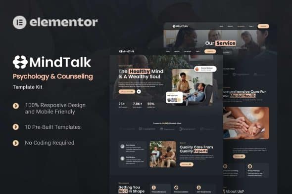 MindTalk – Psychology & Counseling Elementor Template Kit