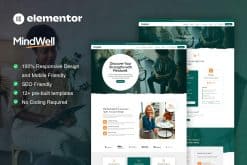 MindWell - Mental Health Care Elementor Pro Template Kit