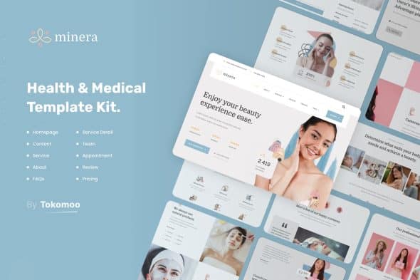 Minera | Skincare & Dermatology Elementor Template Kit