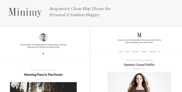 Download Minimy - Responsive Clean Personal & Fashion Blog