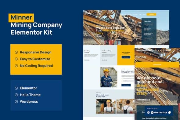 Minner - Construction & Building Elementor Template Kit