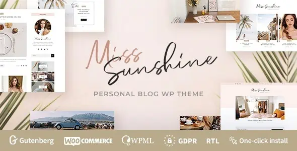 Download Miss Sunshine - Women Lifestyle Blog WordPress Theme