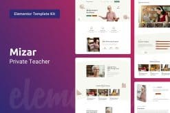 Mizar — Private Teacher & Education Elementor Template Kit