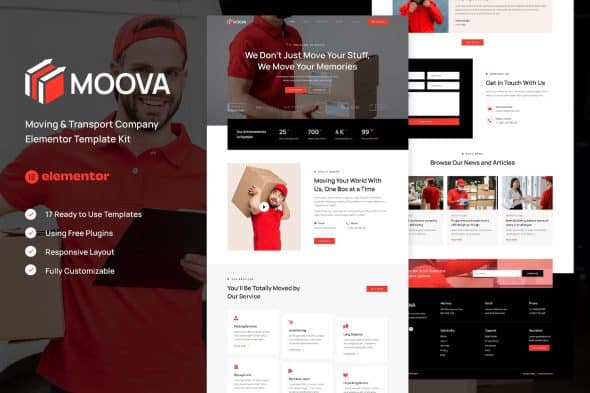 Moova - Moving & Transport Company Elementor Template Kit