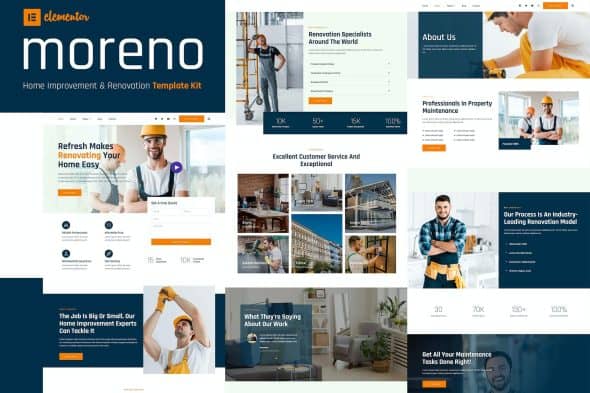 Moreno - Home Improvement & Renovation Template Kit