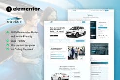 Morent - Car Rental Elementor Pro Template Kit