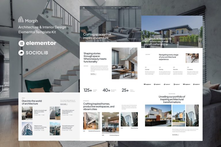 Morph – Architecture & Interior Design Elementor Template Kit - GPLVilla