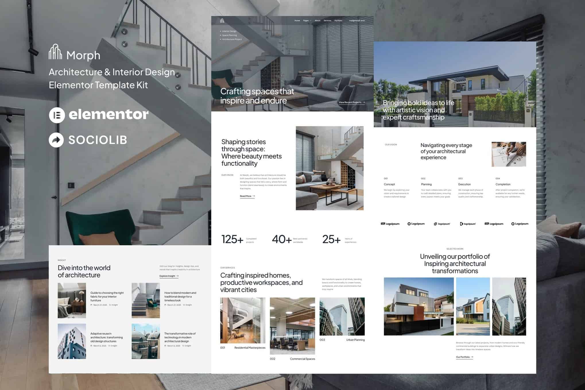 Morph – Architecture & Interior Design Elementor Template Kit - GPLVilla