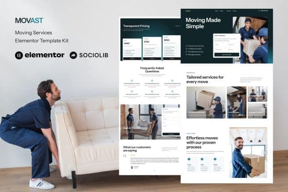 Movast - Moving & Relocation Services Elementor Template Kit
