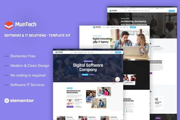 Muntech - Software & IT Solutions Elementor Template Kit