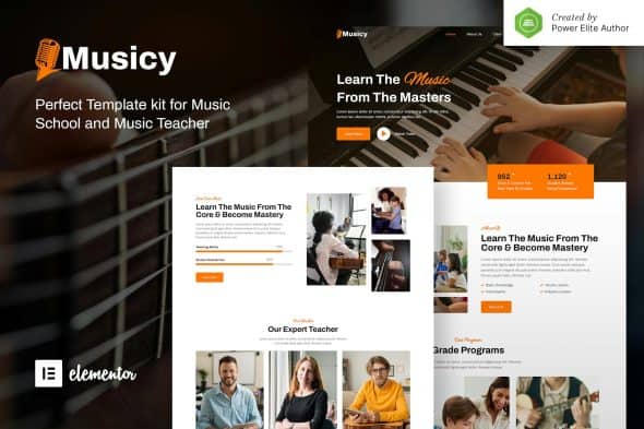 Musicy - Music School Elementor Template Kit