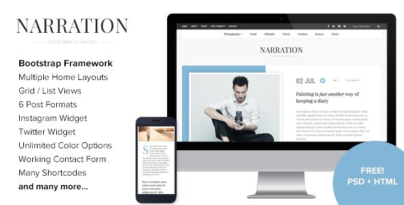 Download Narration - A Responsive WordPress Blog Theme