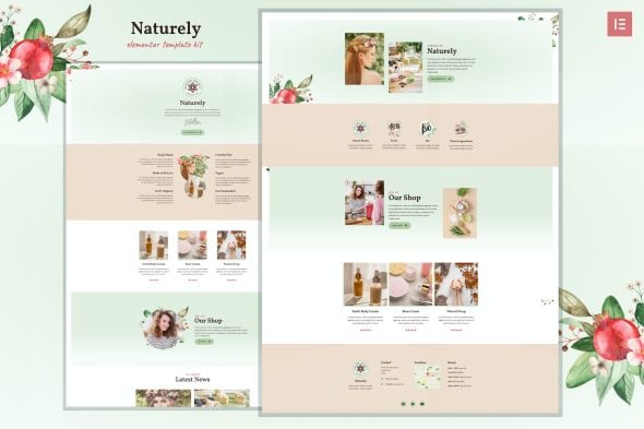 Naturely - Natural Cosmetics & Beauty Template Kit