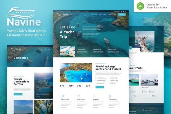 Navine - Yacht Club & Boat Rental Elementor Template Kit