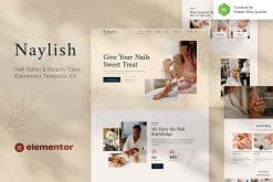 Naylish - Nail Salon & Beauty Care Elementor Template Kit