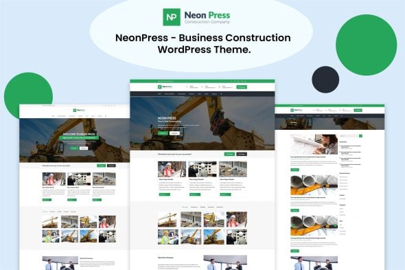 Download NeonPress - Business Construction WordPress Theme GPL WordPress Plugin