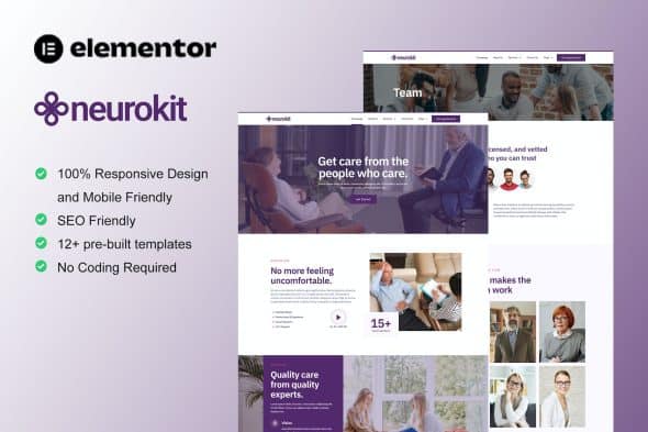 Neurokit - Mental Health & Therapy Elementor Template Kit