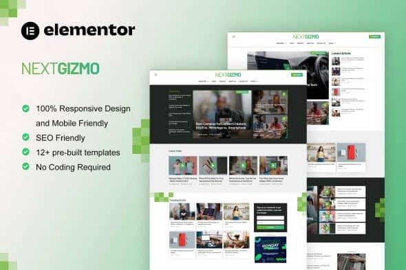 Download NextGizmo – Gadget News & Magazine Elementor Template Kit