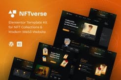 NFTverse | Futuristic NFT Portfolio Elementor Template Kit