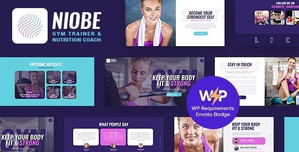 Download Niobe | A Gym Trainer & Nutrition Coach WordPress Theme