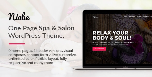 Download Niobe - Spa & Salon WordPress Theme