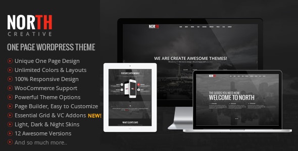 Download North - One Page Parallax WordPress Theme