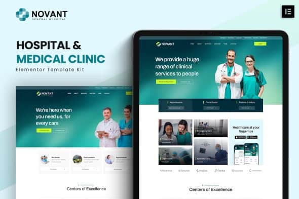 Novant - Hospital And Medical Clinic Elementor Template Kit