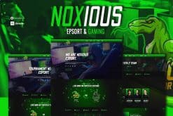 Noxious - Esport & Gaming Elementor Template kit