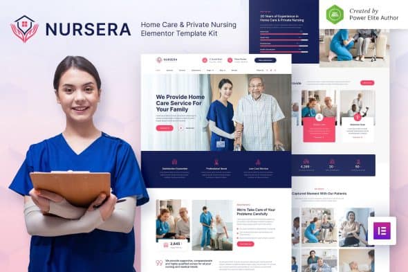 Nursera - Home Care & Private Nursing Services Elementor Template Kit