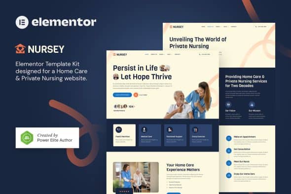 Nursey - Home Care Agency & Private Nursing Elementor Template Kit