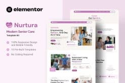 Nurtura - Modern Senior Care Elementor Template Kit