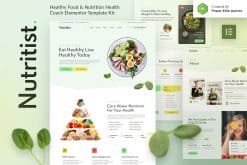 Nutritist - Healthy Food & Nutrition Coach Elementor Template Kit