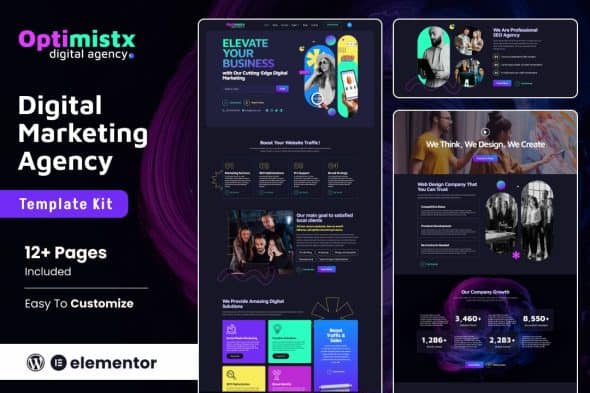 Optimistx - SEO & Digital Agency Elementor Template Kit