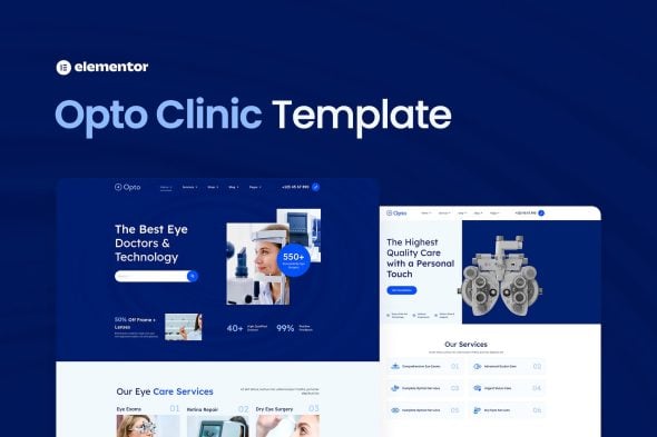 Opto - Eye Care Center Elementor Pro Template Kit