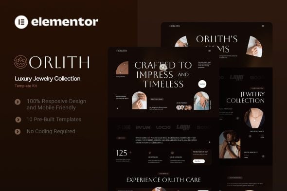 Download Orlith – Luxury Jewelry Collection Elementor Template Kit